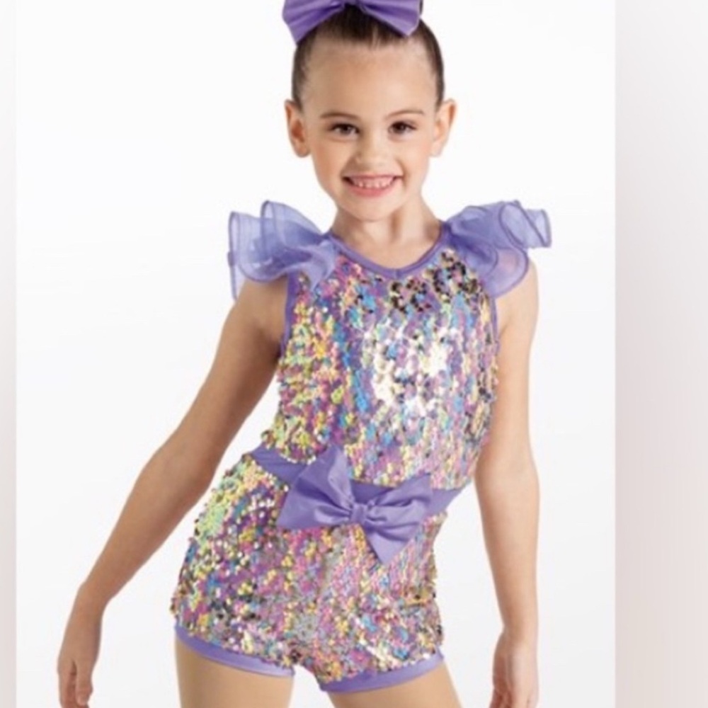 Weissman Multicolor Sequin Kids Dance Costume showtime 13781 multi